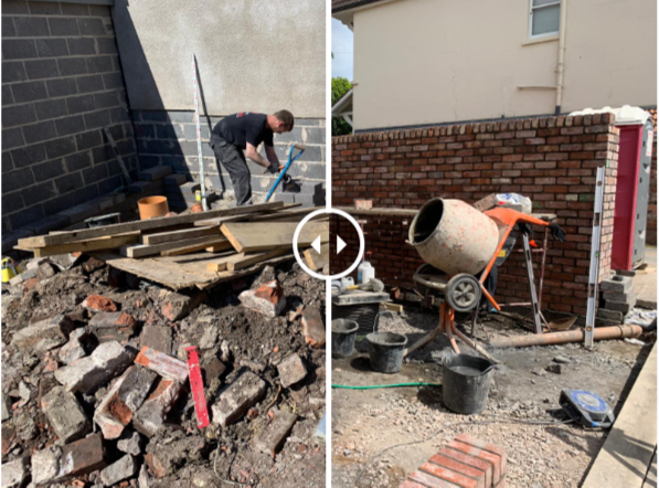 House extension brickwork project in Bath