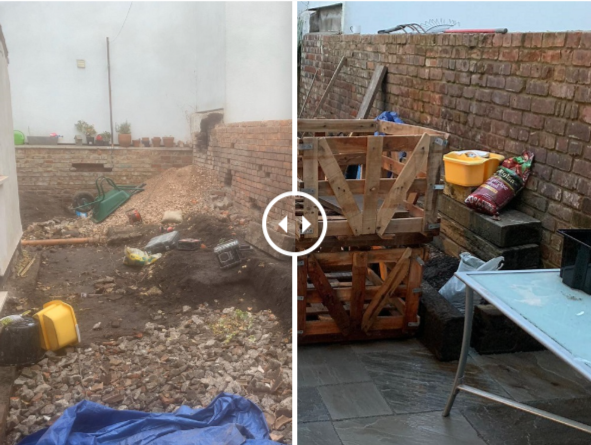 Traditional stone wall restoration project